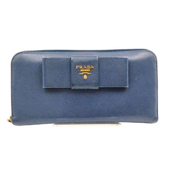 Prada Handbags - Prada Wallet Long Navy Blue Leather in Great Condition